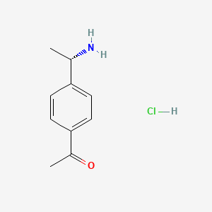 molecular formula C10H14ClNO B597926 (S)-1-(4-(1-氨基乙基)苯基)乙酮盐酸盐 CAS No. 1215213-92-5