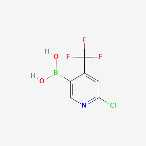 molecular formula C6H4BClF3NO2 B597927 (6-Chloro-4-(trifluoromethyl)pyridin-3-yl)boronic acid CAS No. 1217500-87-2