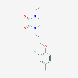 molecular formula C16H21ClN2O3 B5979275 1-[3-(2-chloro-4-methylphenoxy)propyl]-4-ethyl-2,3-piperazinedione 