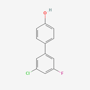 molecular formula C12H8ClFO B597928 4-(3-Chloro-5-fluorophenyl)phenol CAS No. 1262001-95-5