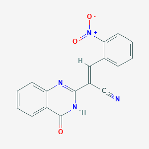 3-(2-nitrophenyl)-2-(4-oxo-3,4-dihydro-2-quinazolinyl)acrylonitrile
