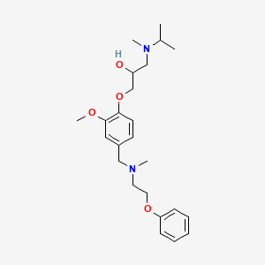 molecular formula C24H36N2O4 B5979310 1-[isopropyl(methyl)amino]-3-(2-methoxy-4-{[methyl(2-phenoxyethyl)amino]methyl}phenoxy)-2-propanol 