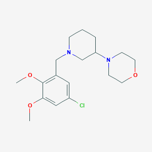 molecular formula C18H27ClN2O3 B5979334 4-[1-(5-chloro-2,3-dimethoxybenzyl)-3-piperidinyl]morpholine 