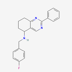 molecular formula C21H20FN3 B5979340 N-(4-fluorobenzyl)-2-phenyl-5,6,7,8-tetrahydro-5-quinazolinamine 