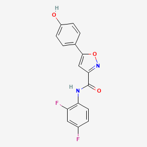 molecular formula C16H10F2N2O3 B5979345 N-(2,4-difluorophenyl)-5-(4-hydroxyphenyl)-3-isoxazolecarboxamide 