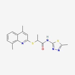 2-[(4,8-dimethyl-2-quinolinyl)thio]-N-(5-methyl-1,3,4-thiadiazol-2-yl)propanamide
