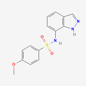 molecular formula C14H13N3O3S B5979362 N-1H-indazol-7-yl-4-methoxybenzenesulfonamide 
