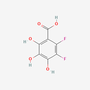 molecular formula C7H4F2O5 B597937 2,3-Difluoro-4,5,6-trihydroxybenzoic acid CAS No. 198832-22-3