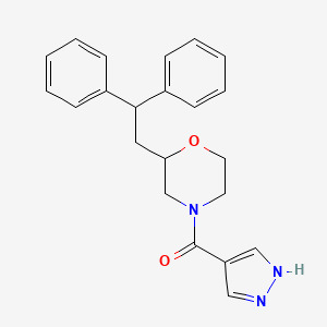 molecular formula C22H23N3O2 B5979384 2-(2,2-diphenylethyl)-4-(1H-pyrazol-4-ylcarbonyl)morpholine 