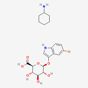 molecular formula C20H27BrN2O7 B597940 5-Bromo-3-indoxyl-beta-D-glucuronic acid cyclohexylammonium salt CAS No. 199326-16-4