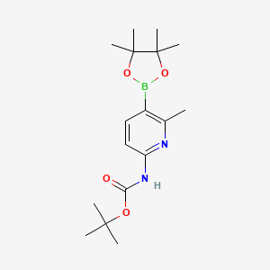 molecular formula C17H27BN2O4 B597941 tert-Butyl (6-methyl-5-(4,4,5,5-tetramethyl-1,3,2-dioxaborolan-2-yl)pyridin-2-yl)carbamate CAS No. 1309982-22-6