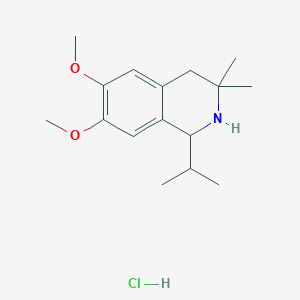 molecular formula C16H26ClNO2 B5979444 1-isopropyl-6,7-dimethoxy-3,3-dimethyl-1,2,3,4-tetrahydroisoquinoline hydrochloride 