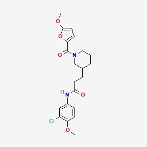 N-(3-chloro-4-methoxyphenyl)-3-[1-(5-methoxy-2-furoyl)-3-piperidinyl]propanamide