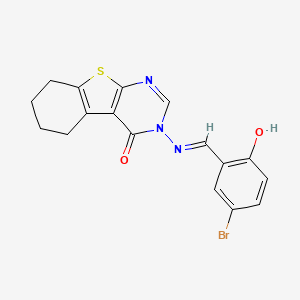 3-[(5-bromo-2-hydroxybenzylidene)amino]-5,6,7,8-tetrahydro[1]benzothieno[2,3-d]pyrimidin-4(3H)-one