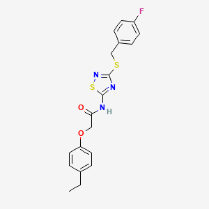 molecular formula C19H18FN3O2S2 B5979453 2-(4-ethylphenoxy)-N-{3-[(4-fluorobenzyl)thio]-1,2,4-thiadiazol-5-yl}acetamide 