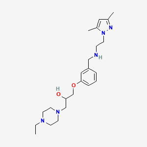 molecular formula C23H37N5O2 B5979460 1-[3-({[2-(3,5-dimethyl-1H-pyrazol-1-yl)ethyl]amino}methyl)phenoxy]-3-(4-ethyl-1-piperazinyl)-2-propanol 