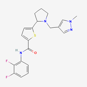 N-(2,3-difluorophenyl)-5-{1-[(1-methyl-1H-pyrazol-4-yl)methyl]-2-pyrrolidinyl}-2-thiophenecarboxamide