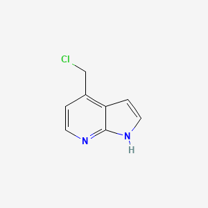 molecular formula C8H7ClN2 B597949 4-(Chloromethyl)-1H-pyrrolo[2,3-b]pyridine CAS No. 1268390-67-5