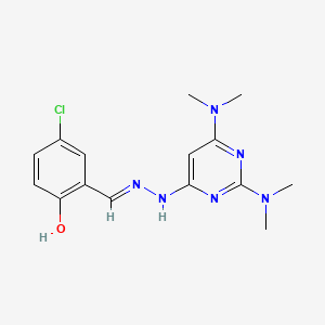 molecular formula C15H19ClN6O B5979490 5-chloro-2-hydroxybenzaldehyde [2,6-bis(dimethylamino)-4-pyrimidinyl]hydrazone 