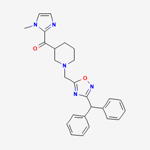 (1-{[3-(diphenylmethyl)-1,2,4-oxadiazol-5-yl]methyl}-3-piperidinyl)(1-methyl-1H-imidazol-2-yl)methanone