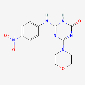 molecular formula C13H14N6O4 B5979506 6-(4-morpholinyl)-4-[(4-nitrophenyl)amino]-1,3,5-triazin-2(1H)-one 