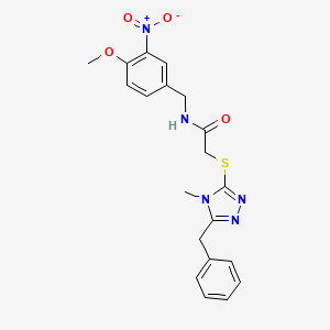 2-[(5-benzyl-4-methyl-4H-1,2,4-triazol-3-yl)thio]-N-(4-methoxy-3-nitrobenzyl)acetamide