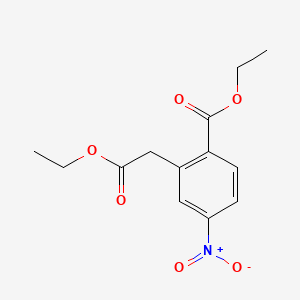 molecular formula C13H15NO6 B597957 2-(2-乙氧基-2-氧代乙基)-4-硝基苯甲酸乙酯 CAS No. 1253790-99-6