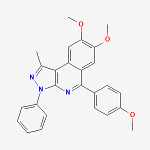 7,8-dimethoxy-5-(4-methoxyphenyl)-1-methyl-3-phenyl-3H-pyrazolo[3,4-c]isoquinoline