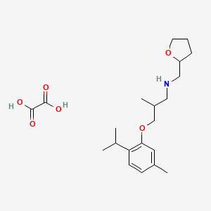 2-methyl-3-(5-methyl-2-propan-2-ylphenoxy)-N-(oxolan-2-ylmethyl)propan-1-amine;oxalic acid