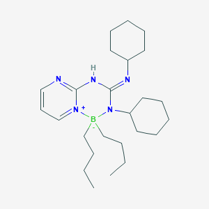 molecular formula C25H44BN5 B5979604 2,2-dibutyl-N,3-dicyclohexyl-3,5,7-triaza-1-azonia-2-boranuidabicyclo[4.4.0]deca-1(10),6,8-trien-4-imine 