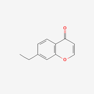 molecular formula C11H10O2 B597961 4H-1-Benzopyran-4-one, 7-ethyl- CAS No. 103987-98-0