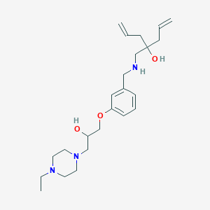 4-[({3-[3-(4-ethyl-1-piperazinyl)-2-hydroxypropoxy]benzyl}amino)methyl]-1,6-heptadien-4-ol