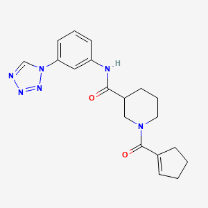 1-(1-cyclopenten-1-ylcarbonyl)-N-[3-(1H-tetrazol-1-yl)phenyl]-3-piperidinecarboxamide