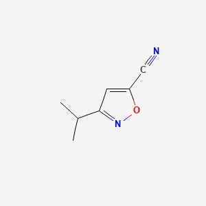 molecular formula C7H8N2O B597964 3-Isopropylisoxazole-5-carbonitrile CAS No. 1217862-28-6