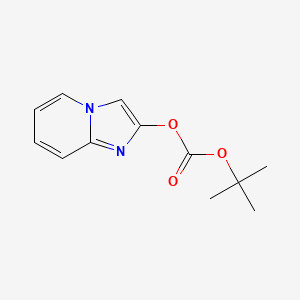 molecular formula C12H14N2O3 B597965 tert-Butyl imidazo[1,2-a]pyridin-2-yl carbonate CAS No. 1313712-58-1
