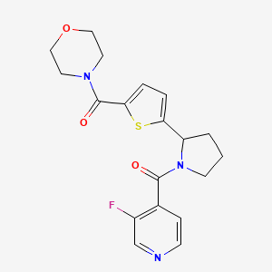 (3-Fluoropyridin-4-yl)-[2-[5-(morpholine-4-carbonyl)thiophen-2-yl]pyrrolidin-1-yl]methanone