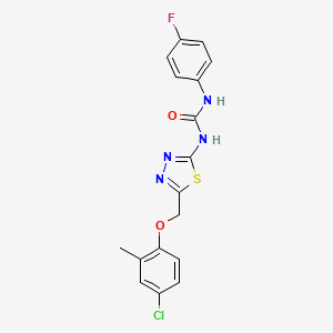 N-{5-[(4-chloro-2-methylphenoxy)methyl]-1,3,4-thiadiazol-2-yl}-N'-(4-fluorophenyl)urea