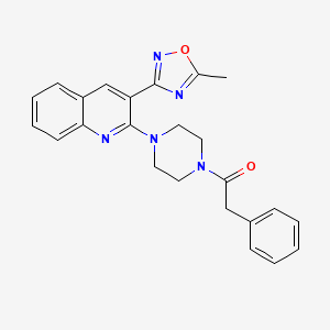 3-(5-methyl-1,2,4-oxadiazol-3-yl)-2-[4-(phenylacetyl)-1-piperazinyl]quinoline