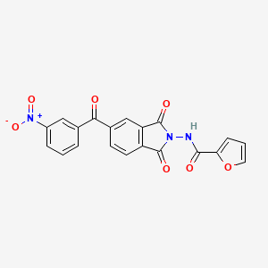 molecular formula C20H11N3O7 B5979721 N-[5-(3-nitrobenzoyl)-1,3-dioxo-1,3-dihydro-2H-isoindol-2-yl]-2-furamide 