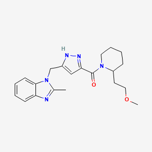 1-[(3-{[2-(2-methoxyethyl)-1-piperidinyl]carbonyl}-1H-pyrazol-5-yl)methyl]-2-methyl-1H-benzimidazole