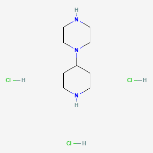 molecular formula C9H22Cl3N3 B597974 1-(Piperidin-4-YL)piperazine trihydrochloride CAS No. 1217074-64-0