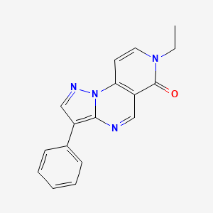 molecular formula C17H14N4O B5979770 7-ethyl-3-phenylpyrazolo[1,5-a]pyrido[3,4-e]pyrimidin-6(7H)-one 