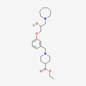 ethyl 1-{3-[3-(1-azepanyl)-2-hydroxypropoxy]benzyl}-4-piperidinecarboxylate