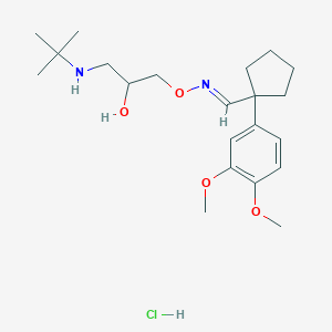 molecular formula C21H35ClN2O4 B5979774 1-(3,4-dimethoxyphenyl)cyclopentanecarbaldehyde O-[3-(tert-butylamino)-2-hydroxypropyl]oxime hydrochloride 