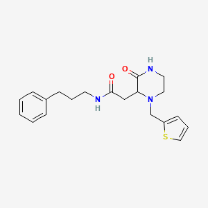 2-[3-oxo-1-(2-thienylmethyl)-2-piperazinyl]-N-(3-phenylpropyl)acetamide