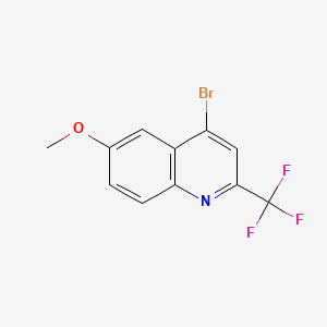 molecular formula C11H7BrF3NO B597980 4-Bromo-6-methoxy-2-(trifluoromethyl)quinoline CAS No. 18706-38-2