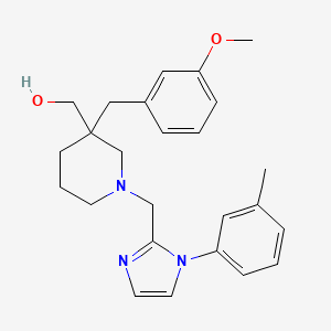 (3-(3-methoxybenzyl)-1-{[1-(3-methylphenyl)-1H-imidazol-2-yl]methyl}-3-piperidinyl)methanol