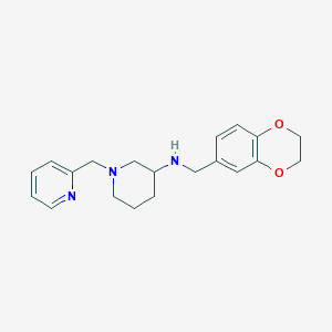 N-(2,3-dihydro-1,4-benzodioxin-6-ylmethyl)-1-(2-pyridinylmethyl)-3-piperidinamine