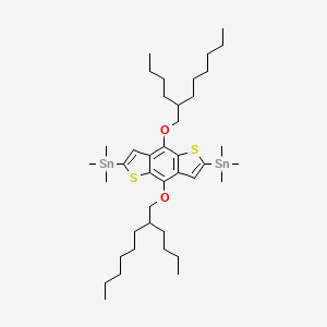 molecular formula C40H70O2S2Sn2 B597982 4,8-双(2-丁基-正辛氧基)-2,6-双(三甲基锡基)苯并[1,2-b:4,5-b']二噻吩 CAS No. 1271439-08-7