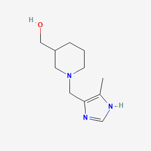 molecular formula C11H19N3O B5979828 {1-[(4-methyl-1H-imidazol-5-yl)methyl]-3-piperidinyl}methanol 